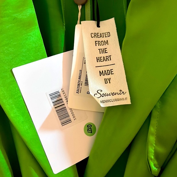 SOUVENIR. Bright Green Blazer. Size M. Runs Large! Made in Italy 🇮🇹 - Picture 9 of 16